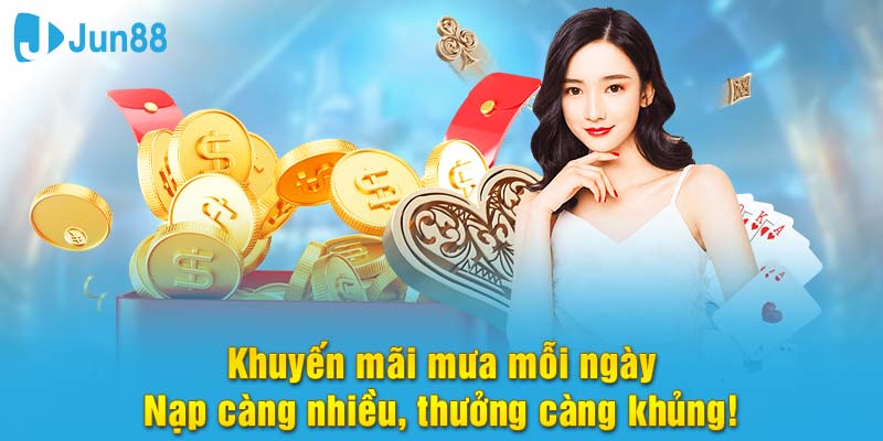 Jun88 cung cấp rất nhiều khuyến mãi hot cho người chơi